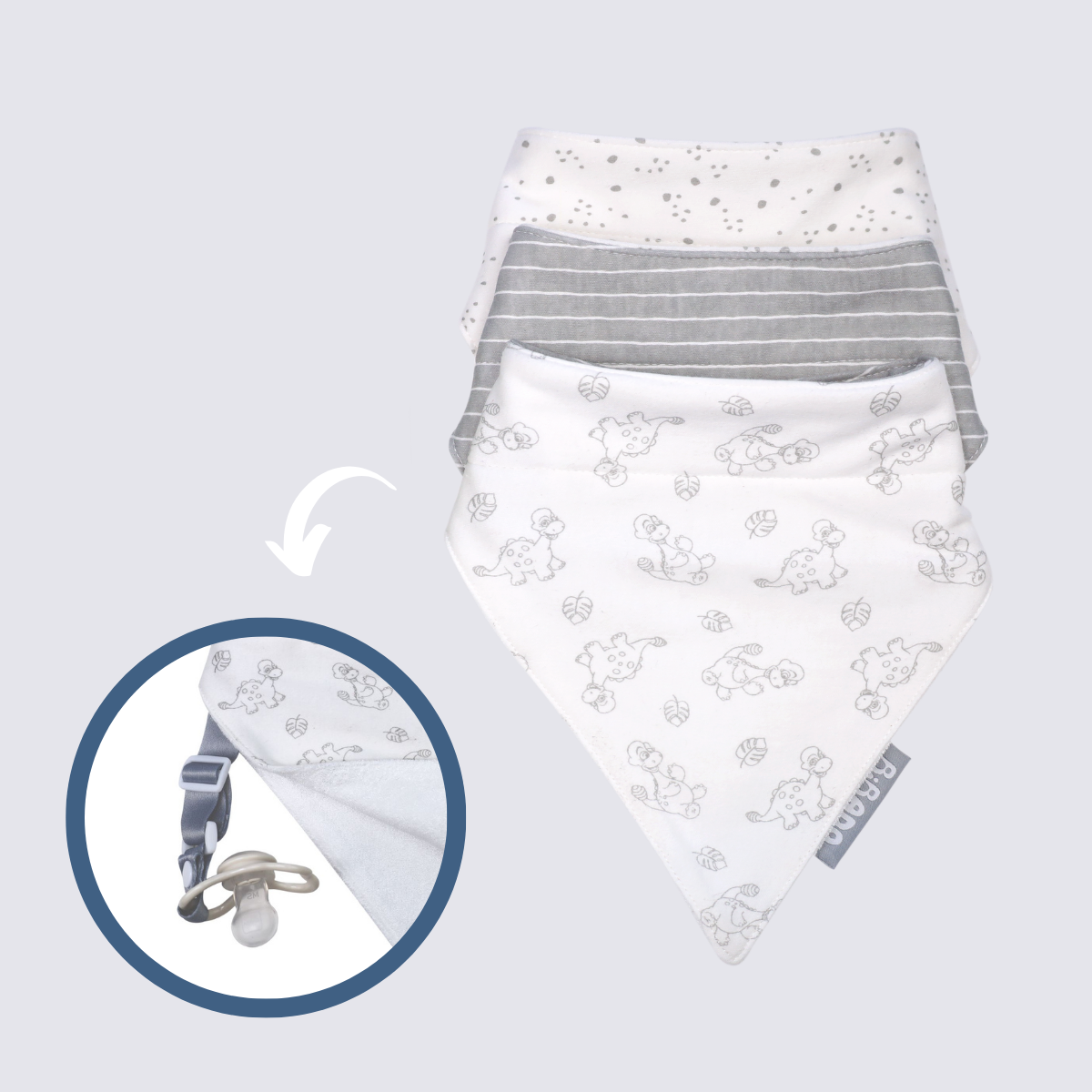 Double Dribble Bibs: Dino 3-Pack - Product image