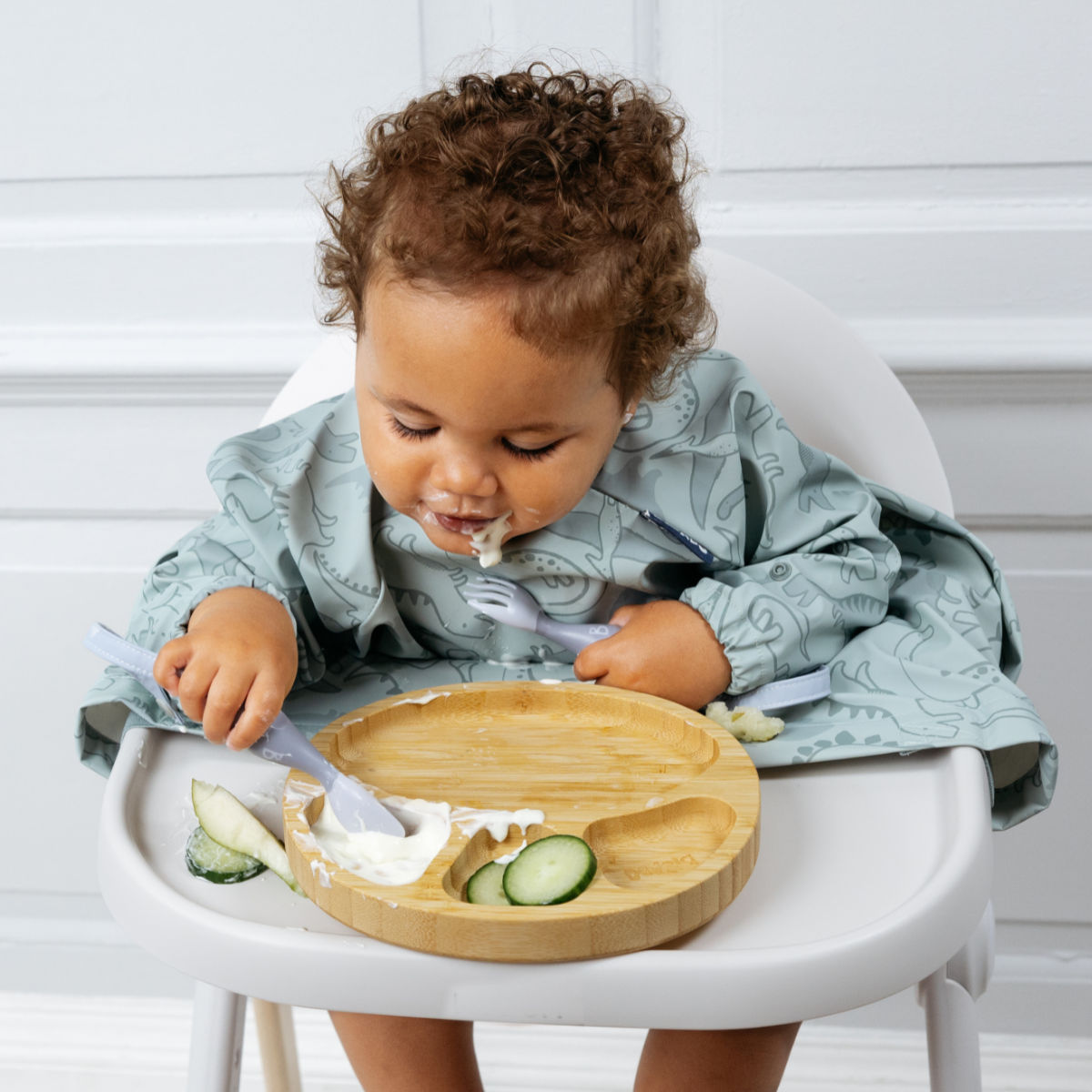 Bamboo Suction Divider Plate - Product image