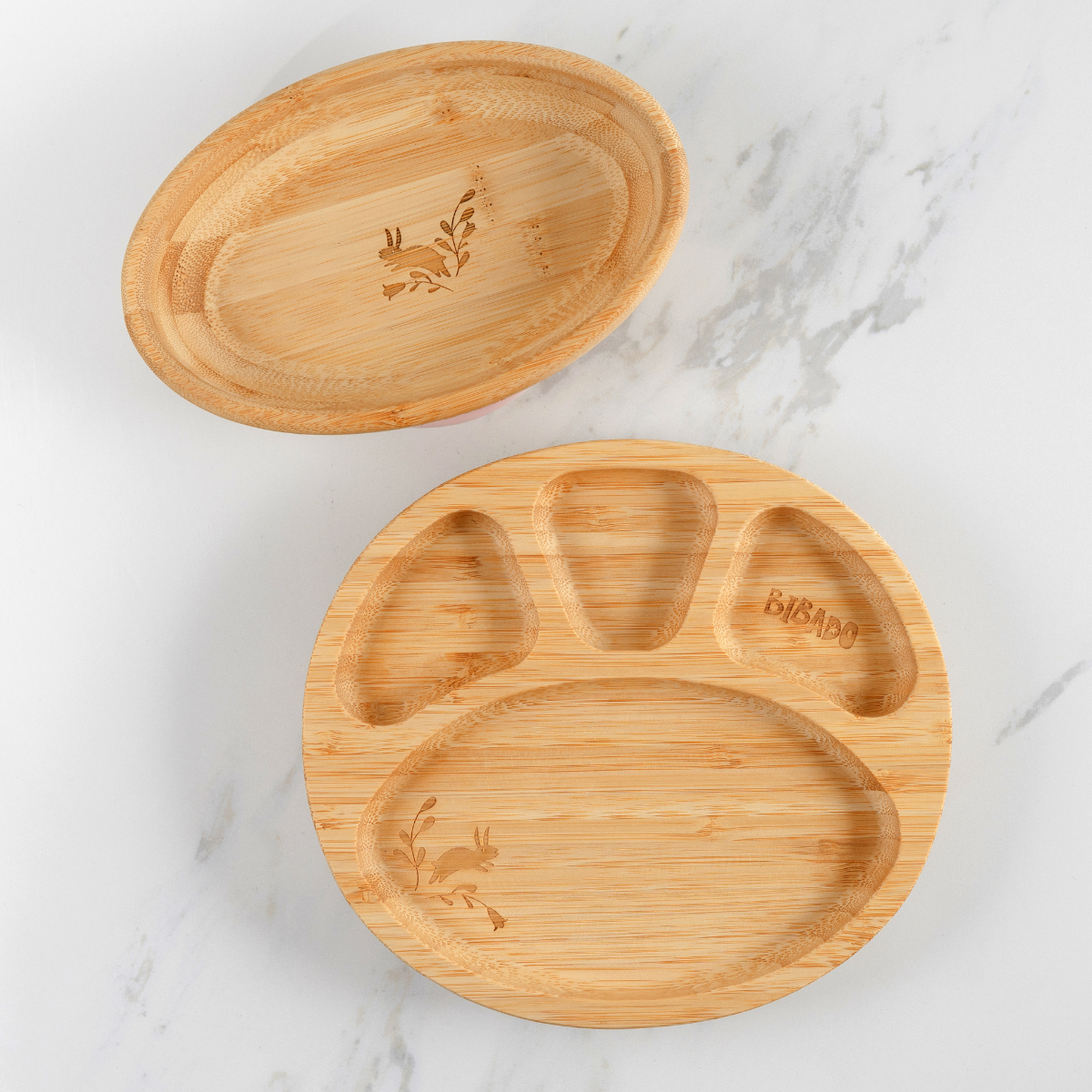 Bamboo Suction Divider Plate - Product image