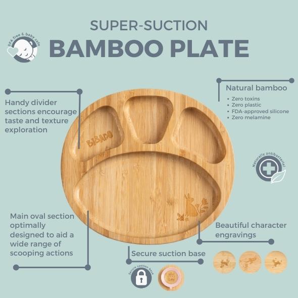 Bamboo Suction Divider Plate - Product image