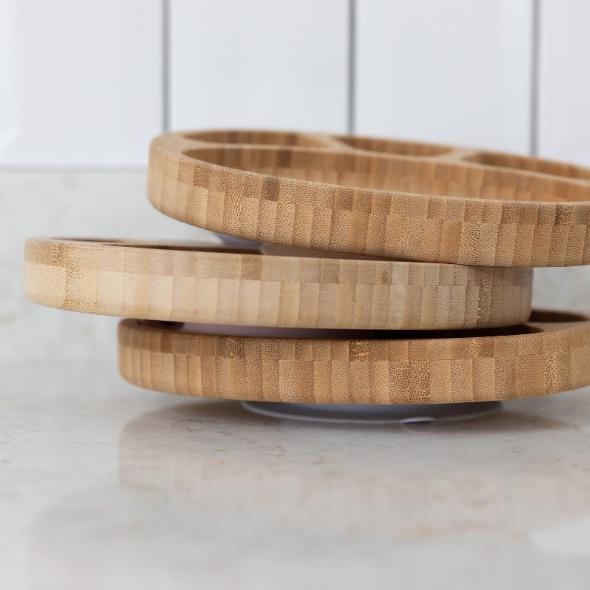Bamboo Suction Divider Plate - Product image