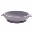 Mist silicone suction bowl with handles and "BIBADO" logo, designed for baby feeding.