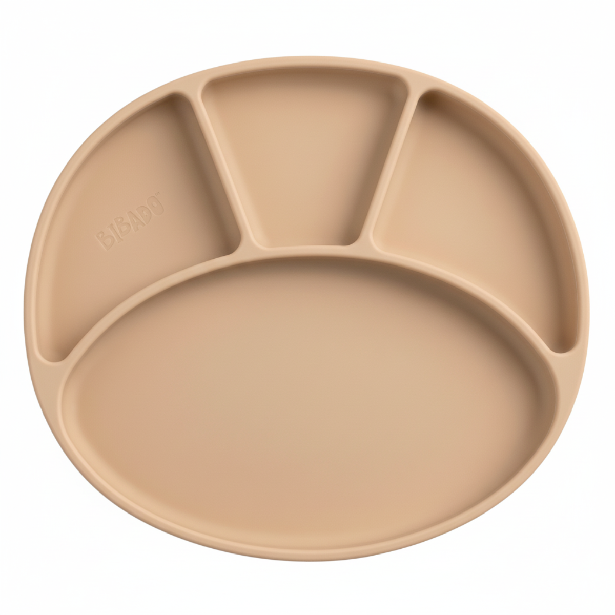 Beige divided plate on a white background - Product image