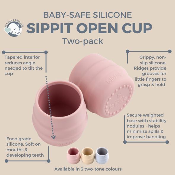 Sippit™ Silicone Open Training Cup Two-pack