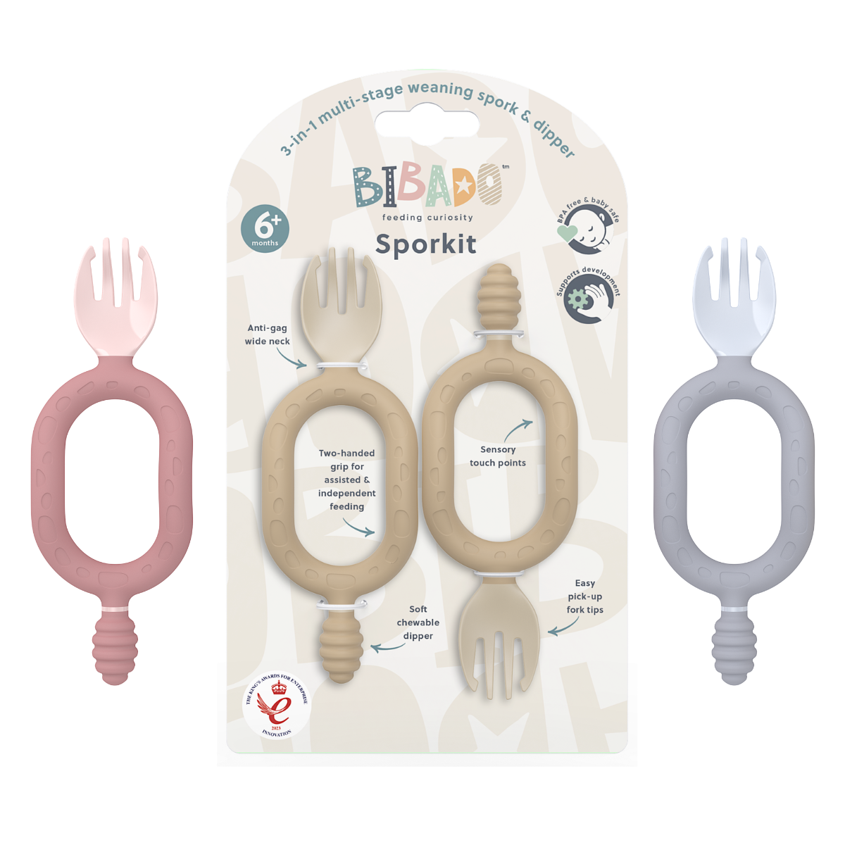Multi-stage baby spork and dipper - Sporkit™ (two-pack) - Product image