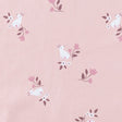 Pink bunny and blossom print with lighter pink background