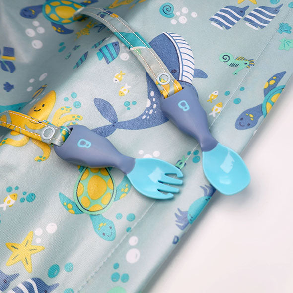 My First Weaning Essentials Coverall & Matching Cutlery Set